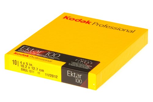 Product Cover Kodak 158 7484 Professional Ektar Color Negative Film ISO 100, 4 x 5 Inches, 10 Sheets (Yellow)