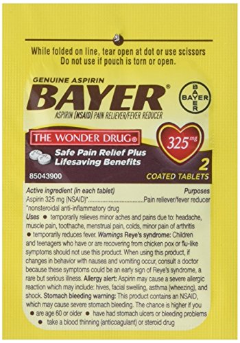 Product Cover Genuine Bayer Aspirin 50/2s - 50 Packets of 2