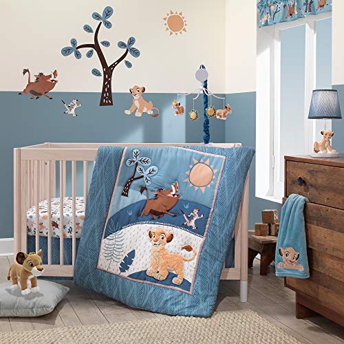 Product Cover Lambs & Ivy Lion King Adventure 3Piece Baby Crib Bedding Set, Blue