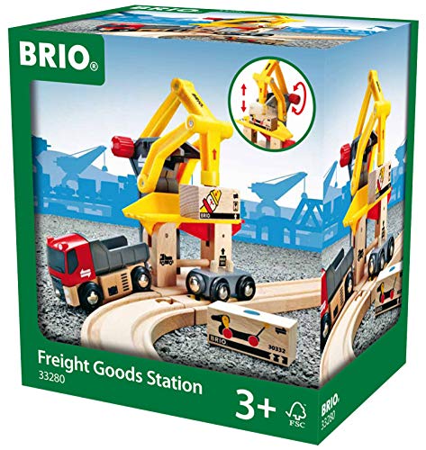 Product Cover BRIO World - 33280 Freight Goods Station | Toy Train Accessories for Kids Age 3 and Up