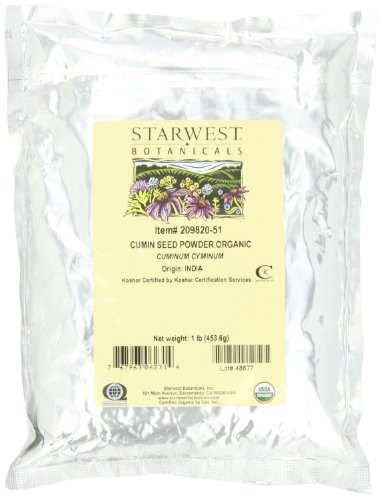 Product Cover Starwest Botanicals Organic Ground Cumin Seed Powder, 1 Pound Bulk Spice