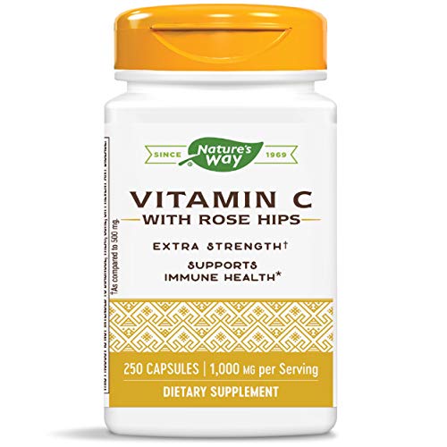 Product Cover Vitamin C with Rose Hips; 1000 mg Vitamin C per Serving; 250 Capsules
