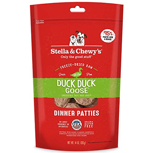 Product Cover Stella & Chewy's Freeze-Dried Raw Duck Duck Goose Dinner Patties Grain-Free Dog Food, 14 oz bag