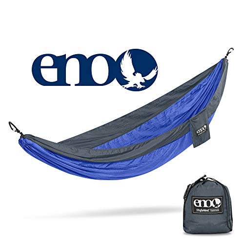 Product Cover ENO - Eagles Nest Outfitters SingleNest Hammock, Portable Hammock for One, Charcoal/Royal