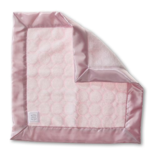 Product Cover SwaddleDesigns Baby Lovie, Small Security Blanket, Puff Circles with Satin Trim, Pastel Pink