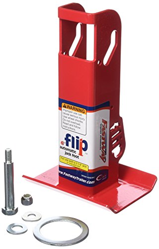 Product Cover Fastway Flip 88-00-6500 Trailer Tongue Automatic Fold-Up Jack Foot Plate--6 Inch Extension (2-Inch Inner Jack Tube), 2 1/4 Inch