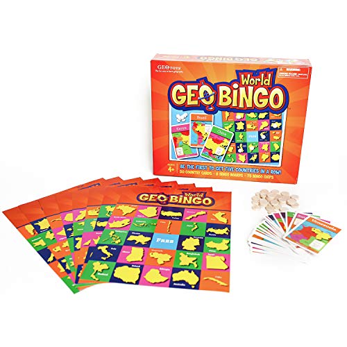 Product Cover GeoToys - GeoBingo World - Board Games for Kids - Geography Bingo Game Learning Resources and Educational Toys - Kid Toys for Ages 4 and Up
