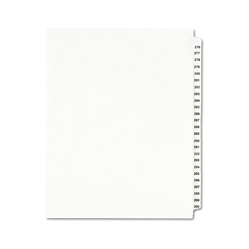 Product Cover Avery Legal Dividers, Standard Collated Sets, Letter Size, Side Tabs, 276-300 (01341)