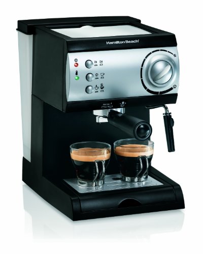 Product Cover Hamilton Beach Espresso Machine with Steamer - Cappuccino, Mocha, & Latte Maker (40715)