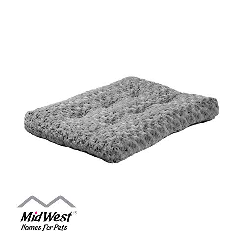 Product Cover Plush Pet Bed | Ombré Swirl Dog Bed & Cat Bed | Gray 23L x 18W x 1.75H Inches for Small Dog Breeds