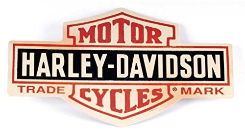 Product Cover HARLEY-DAVIDSON Distressed Long Bar & Shield Tin Sign 15.5 x 9.5 Inch 2010131