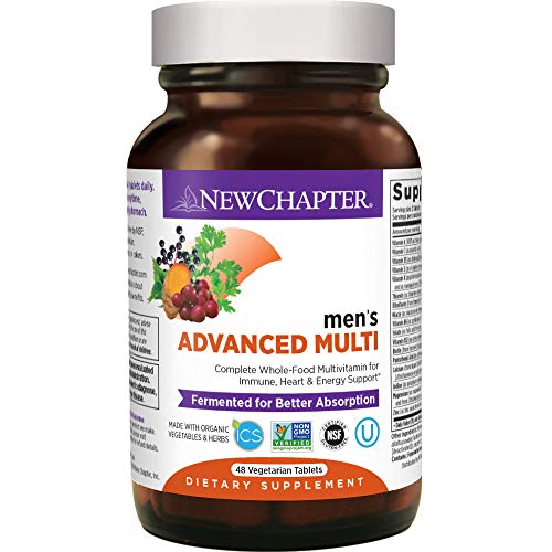 Product Cover New Chapter Men's Multivitamin, Every Man, Fermented with Probiotics + Selenium + B Vitamins + Vitamin D3 + Organic Non-GMO Ingredients - 48 ct (Packaging May Vary)