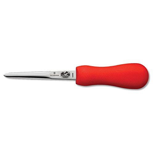 Product Cover Victorinox Oyster Knife 4-Inch Boston Style Blade, Red SuperGrip Handle