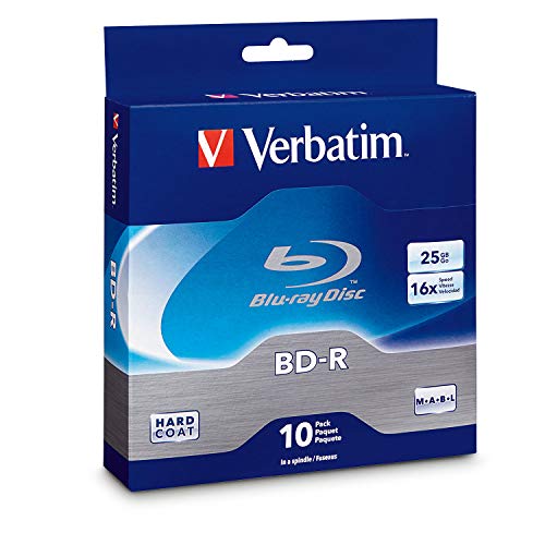 Product Cover Verbatim BD-R 25GB 16X Blu-ray Recordable Media Disc - 10 Pack Spindle - 97238