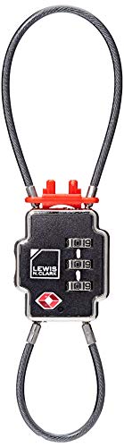 Product Cover Lewis N Clark Triple Security Lock: TSA Luggage Locks for Suitcases, Carry On, Laptop Bag & More, Set Combination Lock to Create Secure Padlock for Travel, Vacation, Business, or Backpacking