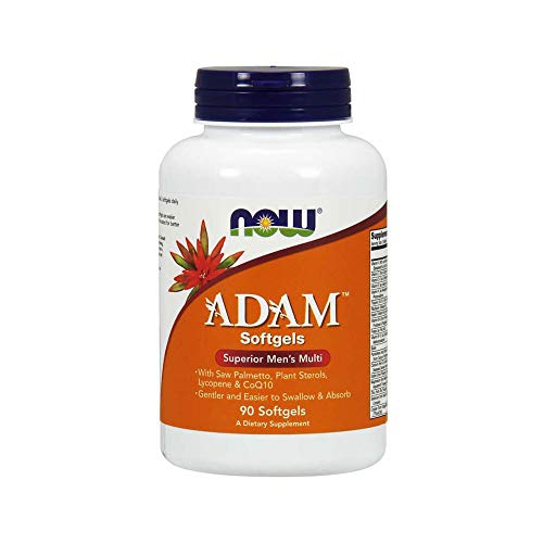 Product Cover NOW Supplements, ADAM Men's Multivitamin with Saw Palmetto, Plant Sterols, Lycopene & CoQ10, 90 Softgels