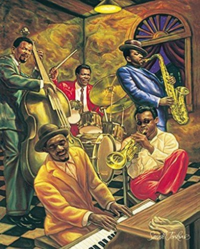 Product Cover Cool Jazz by Sarah Jenkins African American Musicians Art Print Poster 24X36