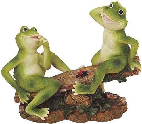 Product Cover George S. Chen Imports SS-G-61041 2 Frogs on Seesaw Garden Decoration Collectible Figurine Statue Model