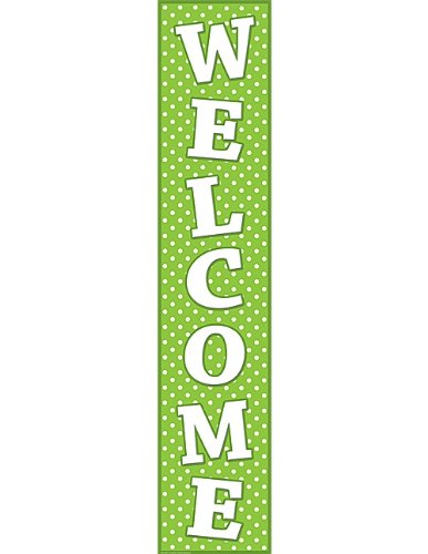 Product Cover Teacher Created Resources Polka Dots Welcome Banner, Lime (4854)