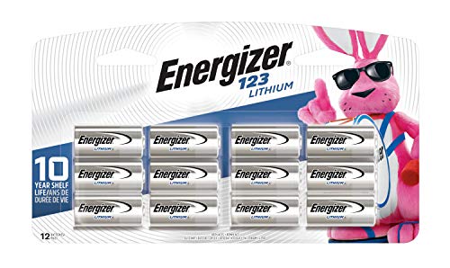 Product Cover Energizer 123 Lithium Batteries, 3V CR123A Lithium Photo Batteries (12 Battery Count) - Packaging May Vary