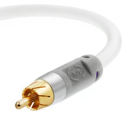 Product Cover Mediabridge Ultra Series Subwoofer Cable (15 Feet) - Dual Shielded with Gold Plated RCA to RCA Connectors - White - (Part# CJ15-6WR-G1)
