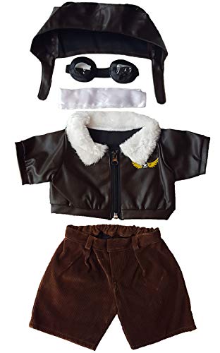 Product Cover Pilot Outfit with Goggles Teddy Bear Clothes Fits Most 14