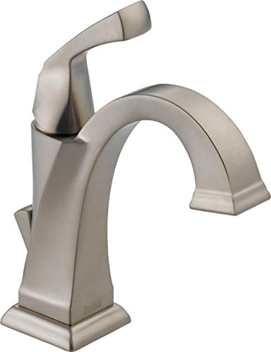 Product Cover Delta Faucet Dryden Single-Handle Bathroom Faucet with Diamond Seal Technology and Metal Drain Assembly, Stainless 551-SS-DST