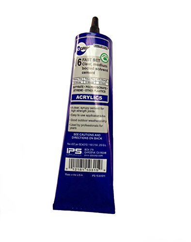 Product Cover SCIGRIP 16 10315 Acrylic Cement, Low-VOC, Medium bodied, 5 Ounce Tube, Clear