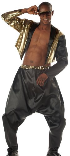 Product Cover California Costumes Men's Old School Rapper Costume, Black/Gold, Small/Medium