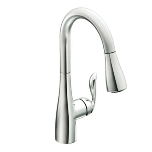 Product Cover Moen 7594C Arbor One-Handle Pulldown Kitchen Faucet Featuring Power Boost and Reflex, Chrome [Standard]