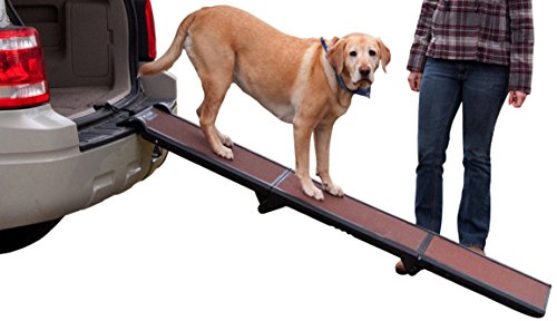 Product Cover Pet Gear Tri-Fold Ramp, Supports up to 200lbs, 71 in. Long, Patented Compact Easy-Fold Design, Two Models to Choose from, Safety Tether Included