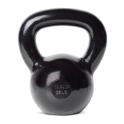 Product Cover CAP Barbell Black Enamel Coated Cast Iron Kettlebell, 25 lb