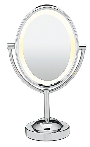 Product Cover Conair Double-Sided Lighted Makeup Mirror - Lighted Vanity Mirror; 1x/7x magnification; Polished Chrome Finish