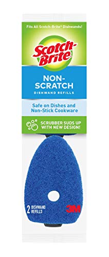 Product Cover Scotch-Brite Non-Scratch Dishwand Refills, Safe on Dishes and Non-Stick Cookware, Pack of 14 Refills