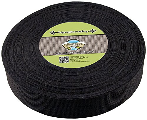 Product Cover Country Brook Design - 2 Inch Black Heavy Polypropylene (Polypro) Webbing, 25 Yards