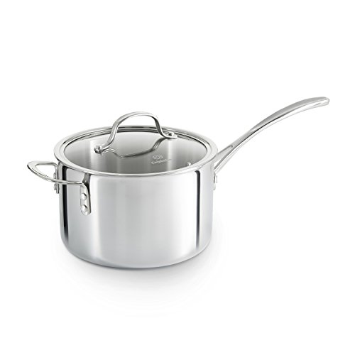 Product Cover Calphalon Tri-Ply Stainless Steel Cookware, Sauce Pan, 4 1/2-quart