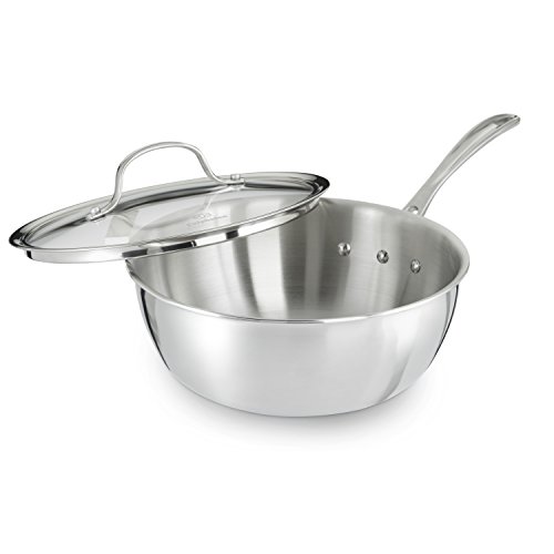 Product Cover Calphalon Tri-Ply Stainless Steel Cookware, Chef's Pan, 3-quart