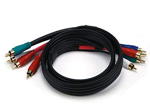 Product Cover Monoprice 3ft 22AWG 5-RCA Component Video/Audio Coaxial Cable (RG-59/U) - Black