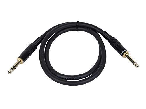 Product Cover Monoprice 3ft Premier Series 1/4in TRS Male to Male Cable, 16AWG (Gold Plated)