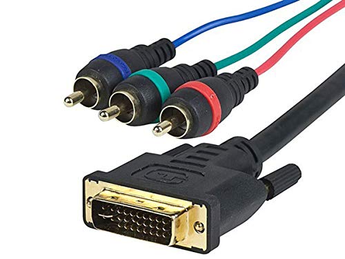 Product Cover Monoprice 12ft DVI-I to 3 RCA Component Video Cable (DVI-I - 3-RCA)