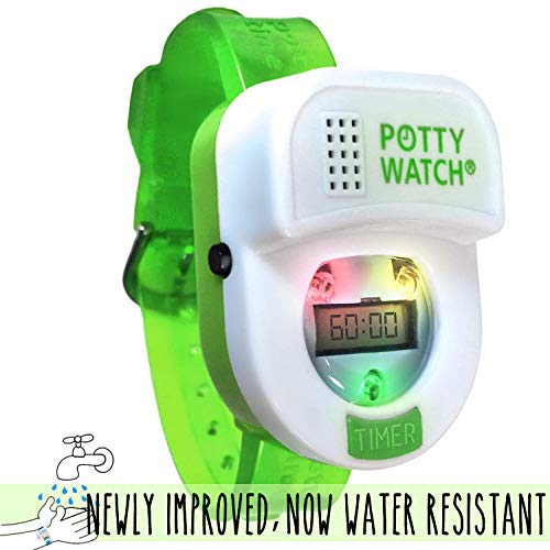 Product Cover Potty Time: The Original Potty Watch | Newly Improved 2019 ~ Water Resistant | Toddler (Toilet Training Aid, Warranty Included. Auto Timers w/Music & Lights), Green