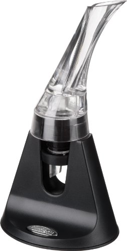 Product Cover Trudeau Aroma Aerating Pourer with Stand Red Wine Bottle Aerator Spout, 0979003