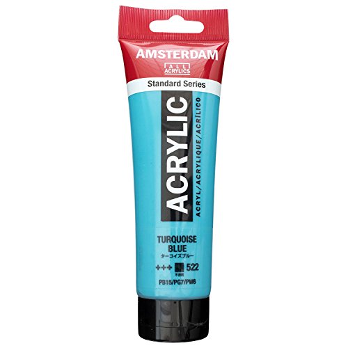 Product Cover Royal Talens Amsterdam Standard Series Acrylic Color, 120ml Tube, Turquoise Blue (17095222)