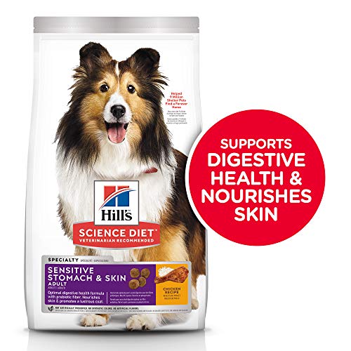 Product Cover Hill's Science Diet Dry Dog Food, Adult, Sensitive Stomach & Skin, Chicken Recipe, 30 lb Bag
