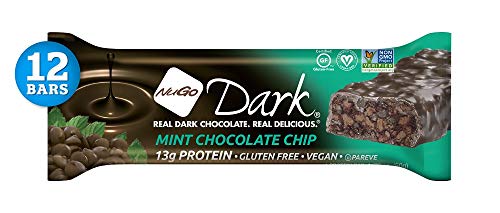 Product Cover NuGo Dark Chocolate Mint Chocolate Chip, 13g Vegan Protein, 200 Calories, Gluten Free, 12 Count