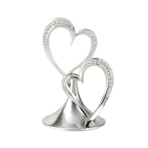 Product Cover Hortense B. Hewitt 10001 Sparkling Love Double Heart Cake Top, 5.5-Inches, Silver