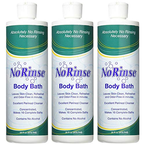 Product Cover No-Rinse Body Bath, 16 fl oz - Leaves Skin Clean, Refreshed and Odor-Free (Pack of 3) - Makes 16 Complete Baths