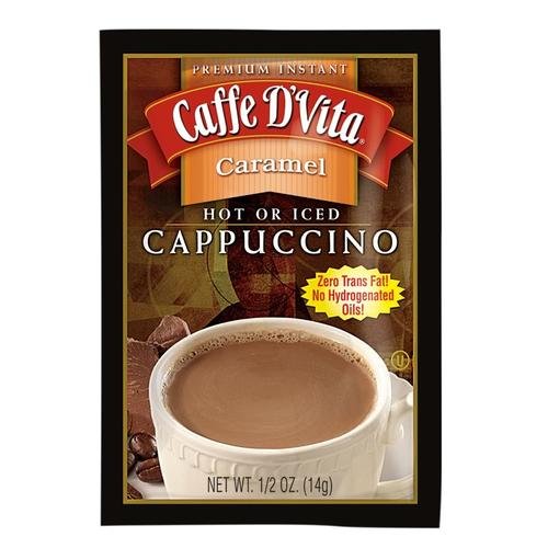 Product Cover Caffe D'Vita Caramel Cappuccino Mix, 0.5-Ounce Envelopes (Pack of 24)