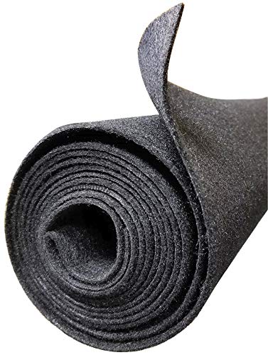 Product Cover Polymat Audio 16 Ft by 3.75 Ft Wide Charcoal/Dark Grey Car Sub Woofer Speaker Box, Dj Enclosure Latex Backed Carpet and Trunk Liner 16'X3.75'