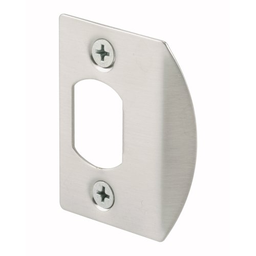 Product Cover Prime-Line E 2457 Standard Latch Strike, 1-5/8 in., Steel, Satin Nickel Finish (Pack of 2)